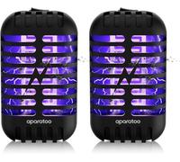 Lampada Antizanzare Elettrica, 2 Pacchi Zanzariera Elettrica con Luce, 1000V Plug in Racchetta Zanzare Elettrica, per Casa Giardino Interno Esterno Cucina Soggiorno, Insetti Zanzare, Mosca, Falene