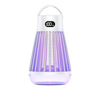 Lampada Antizanzare elettrica,Ammazza Zanzare Elettrico 3 Modalità, Cacciamoscas per insetti dannosi, Lampada antizanzare per interni/esterni (Bianco)