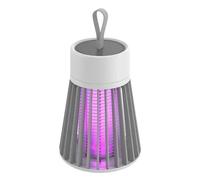 Lampada antizanzare elettrica portatile - Trappola per insetti da esterno ricaricabile tramite USB con funzionamento silenzioso(USB Grey)
