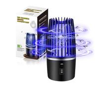 Lampada antizanzare elettrica ricaricabile tramite USB, lampada UV a 360°, trappola portatile per insetti con luce notturna, per interni ed esterni, casa, giardino, campeggio, viaggi