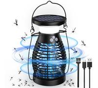 Lampada Antizanzare Elettrica, UV Anti Zanzare Lampada Antizanzare USB Ricaricabile Lampada Assassina di Zanzare Non Tossico ed Ecologico Antizanzare con luce notturna per Giardino Externo (Nero)