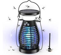 Lampada Antizanzare Elettrica, UV Anti Zanzare Lampada Antizanzare USB Ricaricabile Lampada Assassina di Zanzare Non Tossico ed Ecologico Antizanzare con luce notturna per Giardino Externo (Nero)