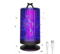 Lampada Antizanzare Elettrico, 2 in 1 Antizanzare da Interno Lampada USB Portatile Luce Insetticida, Antizanzare da Esterno per Insetti Zanzare Mosche Giardino Domestico Campeggio (Nero)