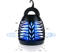 Lampada Antizanzare Esterno Campeggio, 2 in 1 Portatile Lampada Zanzare USB Ricaricabile con 3 Luminosità, Impermeabile Ipx6 Zanzariera Elettrica per Interno Giardino Campeggio Mosche Insetti