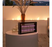 Lampada Antizanzare per Interno 8W con Catenella e Rete di Protezione, 49x6x25 cm, Nero