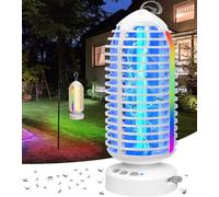 Lampada Antizanzare Ricaricabile, 4000mAh Zanzariera Elettrica da da LED Campeggio 2 in 1 con RGB, USB Antizanzare Elettrico per Esterno Interni Giardino Campeggio