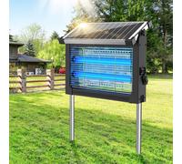 LAMPADA ANTIZANZARE SOLARE ESTERNA ZANZARIERA ELETTRICA 4500V NERA PER GIARDINO