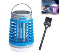 Lampada Antizanzare Solare Senza Fili Potenziata, Protezione Antizanzare Elettrica, Antizanzare Portatile Ricaricabile Da Campo, Zapper Per Insetti Per Interni Ed Esterni, Evita Punture Di Insetti(Blu