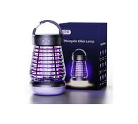 Lampada antizanzare UV LED a 360 gradi con batteria da 2000 mAh, trappola elettrica ad alta tensione per uso interno domestico.