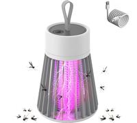 Lampada antizanzare, zanzariera elettrica ricaricabile tramite USB, zanzariera portatile, zanzariera a 360° per interni ed esterni, casa, camera da letto, campeggio (Grigio)