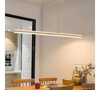 Lampada appesa a LED Dimmabile, Moderna Lampada da tavolo da pranzo in legno Luce a sospensione, con lampada a sospensione a sospensione Remoto Lampada lampadario regolabile per la sala da pranzo del