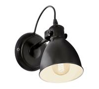 Lampada applique a parete muro in metallo nero E27 mod. Priddy