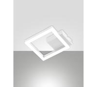 Fabas Luce Applique a LED Bard, bianco, 17 x 17 cm, metallo, dimmerabile 3394-24-102
