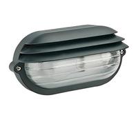 Applique Con Gabbia Piccola Palpebra Ovale Alluminio E Vetro Nero 1 Luce E27