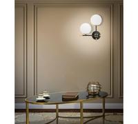 Lampada, Applique Da Muro in metallo dorato opaco DARKY DOUBL Dimensioni 30x17x35cm Linea WALL LAMP colore oro oro