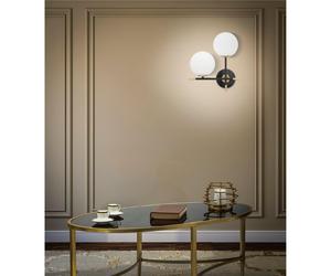 Lampada, Applique Da Muro in metallo dorato opaco DARKY DOUBL Dimensioni 30x17x35cm Linea WALL LAMP colore oro oro