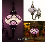 Lampada applique da parete multicolore mosaico marocchino turco Tiffany luce [EEK: A+]