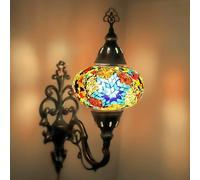 Lampada applique da parete multicolore mosaico marocchino turco Tiffany luce [EEK: A+]