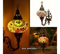 Lampada applique da parete multicolore mosaico marocchino turco Tiffany luce [EEK: A+]