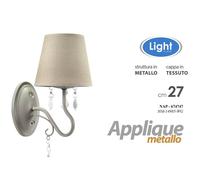 LAMPADA APPLIQUE DA PARETE STRUTTURA IN METALLO GRIGIA 1 LUCE NAP-674747