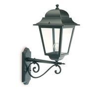 AMALFI LANTERNA PER ESTERNO A PARETE IN ALLUMINIO NERO DIFFUSORI IN VETRO