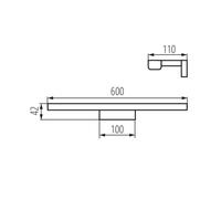 LAMPADA APPLIQUE LED 8/12/15W DA BAGNO SPECCHIO BIANCO/CROMATO LUCE NATURALE