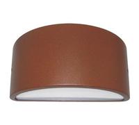 Lampada Applique Mezza Luna Chiusa Colore Corten per Esterno Linea Umbe Sovil