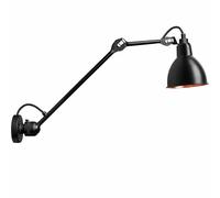 Lampada Applique N304 L40 Nero/Opaco Nero/ Rame Cablato