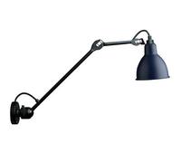 Lampada Applique N304 L40 Opaco Nero e Blu Cablato