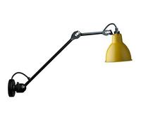 Lampada Applique N304 L40 Opaco Nero e Giallo Cablato