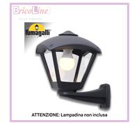 LAMPADA APPLIQUE PARETE NARDO/DARIO TRASPARENTE NERO FUMAGALLI T24240000AXE27