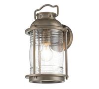 Lampada Applique per Esterni Alluminio Vetro 34,6 CM Alto IP44 A Bronzo E27 Wand