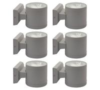 Lampada Applique per Esterni Frontale Grigio Alluminio Up Down Faretto Balcone