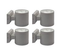 Lampada Applique per Esterni Frontale Grigio Alluminio Up Down Faretto Balcone