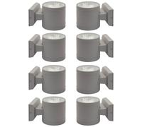 Lampada Applique per Esterni Frontale Grigio Alluminio Up Down Faretto Balcone