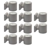 Lampada Applique per Esterni Frontale Grigio Alluminio Up Down Faretto Balcone