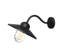 Lampada Applique per Esterni Nero IN Acciaio Vetro IP44 Maritim Cortile Balcone
