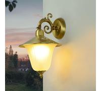 Lampada Applique per Esterni Ottone Rustico Elegante IP23 E14 Antico Hof Haustür