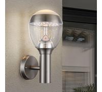 Lampada Applique per Esterni Parete da Giardino Parco Argento Acciaio Inox LED [EEK: Non valutato]