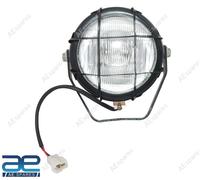 Lampada aratro nero luce da lavoro con griglia e lampadina 12v per trattore u...