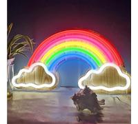 Lampada Arcobaleno - Neon da Parete Lampada Colorata Atmosfera Cavo USB Alimentato, Rainbow Lamp Insegna Luminosa Led Lampada Notturna per Bambini E Lampada Cameretta Bambina