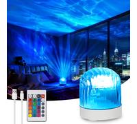 Lampada Aurora Boreale, 16 Colori Led Proiettore Stelle Soffitto, Dimmerabile/Ricaricabile/Telecomando Luce Notturna Bambini, Lampada Proiettore Soffitto per Decorazioni Camera, Regali di Natale
