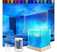 Lampada Aurora Boreale,16 Colori Onde Proiettore Stelle Soffitto,Luce Notturna con Increspatura dell'acqua,Luce Notturna Bambini con Telecomando,Aurora Boreale Luce Proiettore per Bambini Adulti
