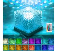 Lampada Aurora Boreale,Lampada Aurora Boreale Cubo,Lampada Proiettore a Led,Proiettore Stelle Soffitto 18 Colori RGB con Telecomando,Cubo Lampada da Ambiente per Camere da Letto,Feste,Giochi