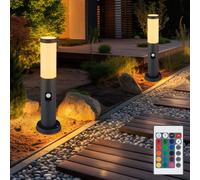 Lampada Außenstehlampe Lampione Regolatore Sensore di Movimento Remoto LED 2x [EEK: F]