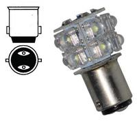 LAMPADA BA 15d A 10 LED AD ALTA LUMINOSITA', A LUCE FREDDA BIANCA