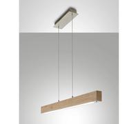 Badia sospensione barra legno naturale quercia led regolazione al tocco altezza