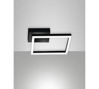 FABAS LUCE Plafoniera Bard Led 22W 1980lm Moderna Luce Calda (3000K) (Nero)