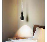 Lampada Bianca Moderna Black Bar Spot Hanging Light Kitchen Island Nordic Foyer Long Tube Lighting Freet Foyers Scala Chandelier Fattoria per Il A Ingresso del Soggiorno Camera da Letto