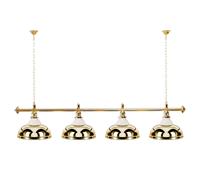 Lampada Biliardo 4 Ombrelli Oro Con Vetro / D'Oro Supporto